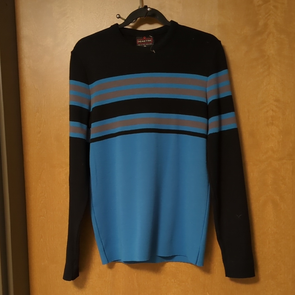 Demetre Color Block Virgin Wool Sweater -